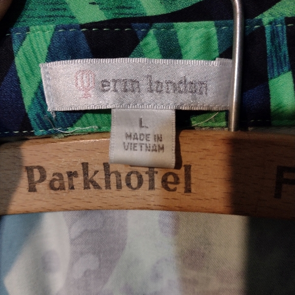 Erin London size L fabulous tropical blazer green 💚 and Blue & Black - Picture 2 of 10